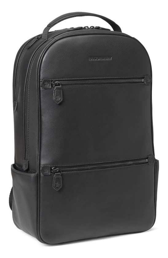 Johnston & Murphy Richmond Leather Backpack In Black Napa