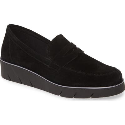 The Flexx Harrow Wedge Loafer- Black