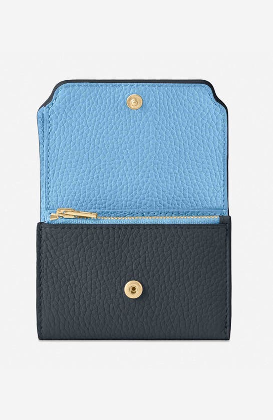 Maison De Sabre Maison De Sabré Leather Trifold Wallet In Graphite Sky