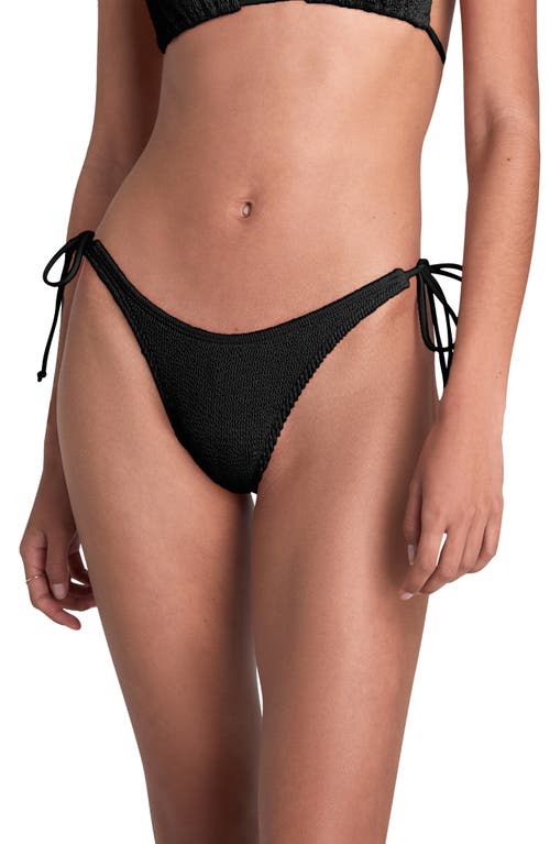 bond-eye The Serenity Side Tie Bikini Bottoms in Black at Nordstrom