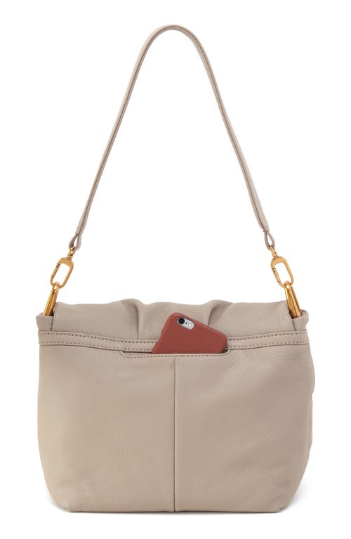 Shop Hobo Harley Leather Shoulder Bag In Taupe