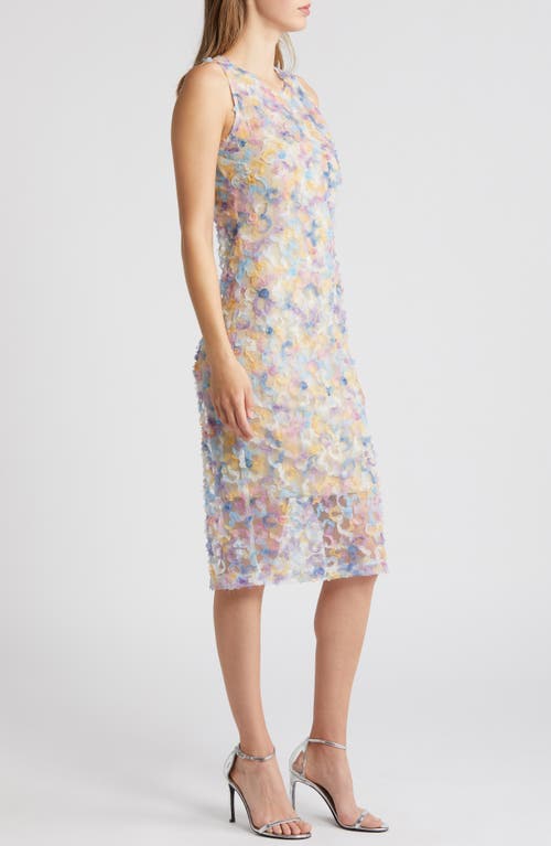 Shop Black Halo Maddie Floral Embellished Sheath Dress In Playful Pansy