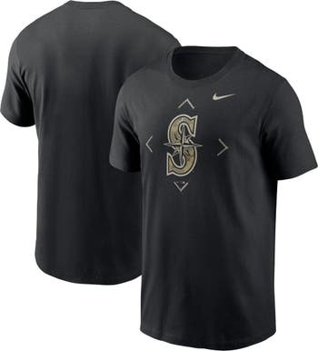 Men's Nike Black Seattle Mariners Camo Logo T-Shirt