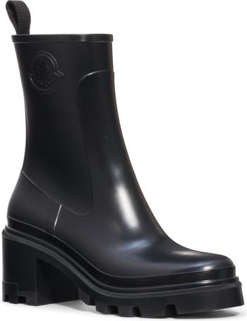 Moncler Loftgrip Block Heel Rain Boot (Women) | Nordstrom