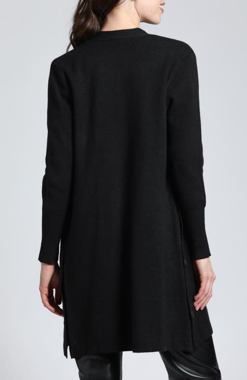 Shop Apny Side Button Duster Cardigan In Black