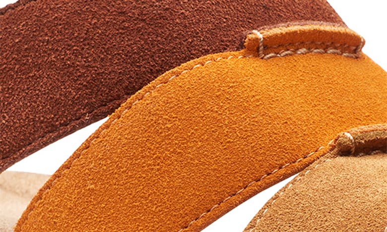 Clarks Seannah Glow Clog-style Block Heel Sandals In Tan Combi Suede