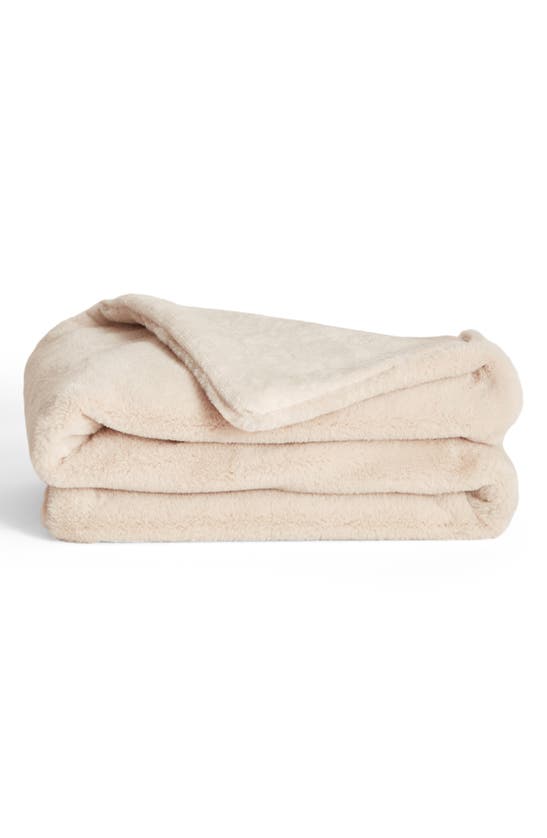 Unhide Lil' Marsh X-small Plush Blanket In Beige Bear