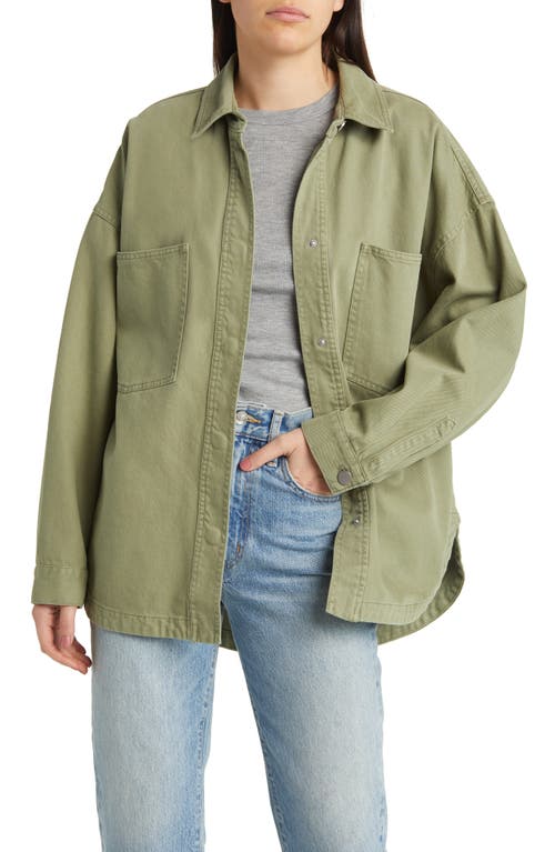 Treasure & Bond Utility Shacket in Olive Acorn at Nordstrom, Size Small