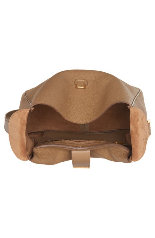Tom Ford Medium Monarch Leather Hobo Bag In 1b073 Saddle Brown