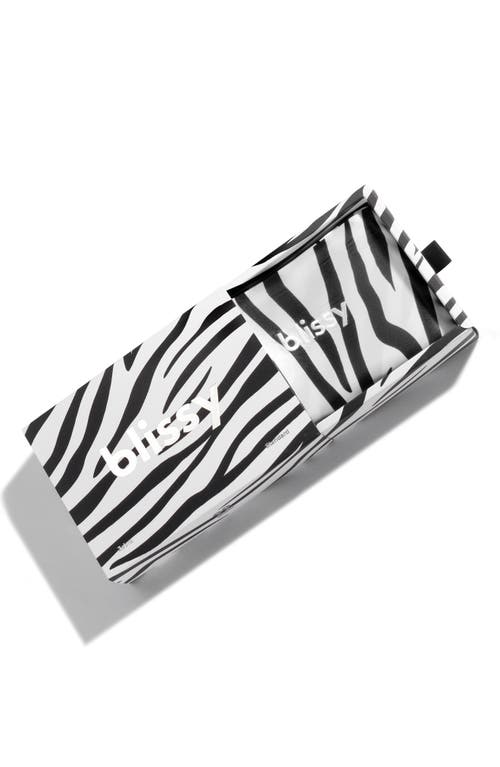 Blissy Mulberry Silk Pillowcase In Zebra