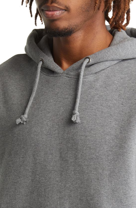 Shop Alpha Industries Essential Hoodie Sweatshirt In Medium Charcoal Heather