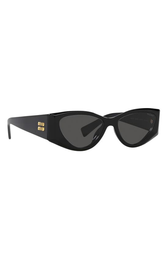 Shop Miu Miu 54mm Angular Cat Eye Sunglasses In Black