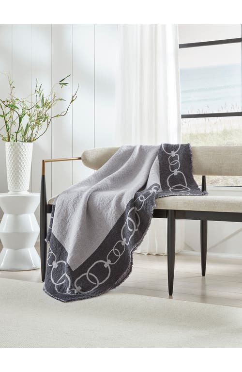 Shop Sferra Eterna Merino Wool Throw Blanket In Grey