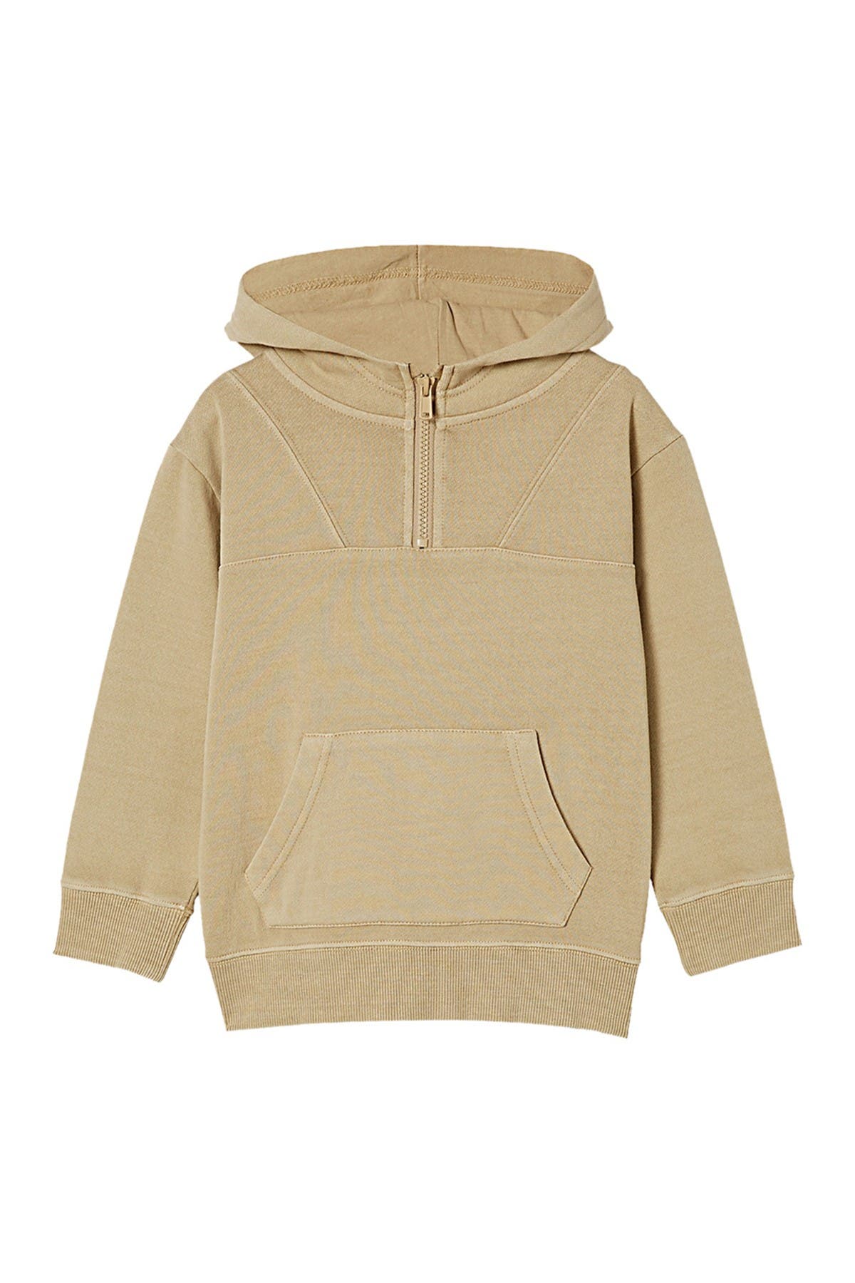 quarter zip fleece hoodie