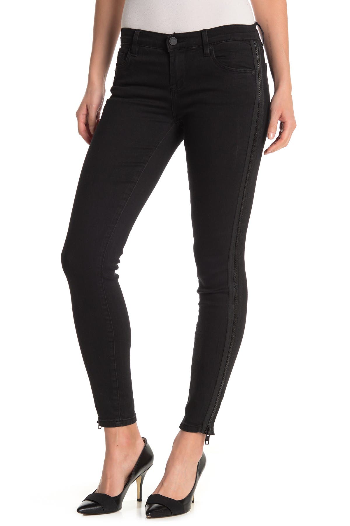 jeans with side zipper