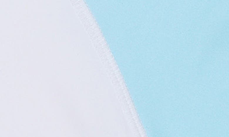 Snapper Rock Unisex Light Blue Sleeve Sustainable Short Sleeve Rash Top-little In Blue