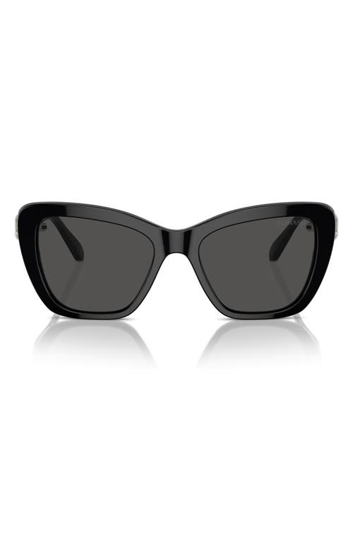 Swarovski 52mm Cat Eye Sunglasses in Black at Nordstrom