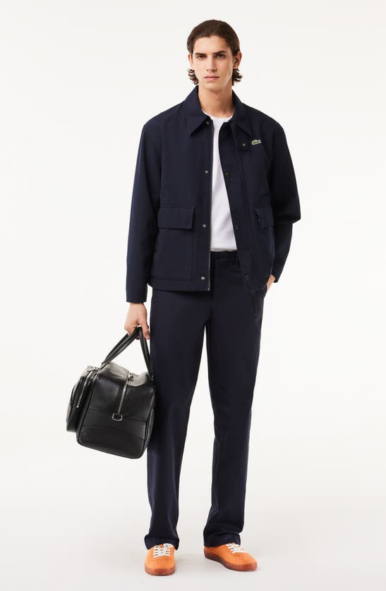 Lacoste Water Resistant Utility Jacket In Hde Abimes