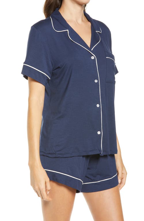 Eberjey Gisele Relaxed Short Pj Set In Navy/ivory