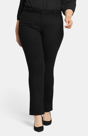 Nydj marilyn sales straight leg black