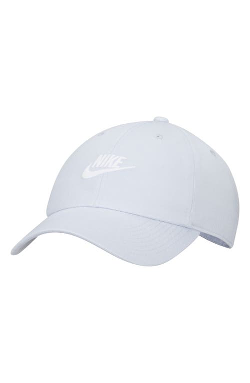 Nike Club Futura Wash Baseball Cap In Football Grey/white