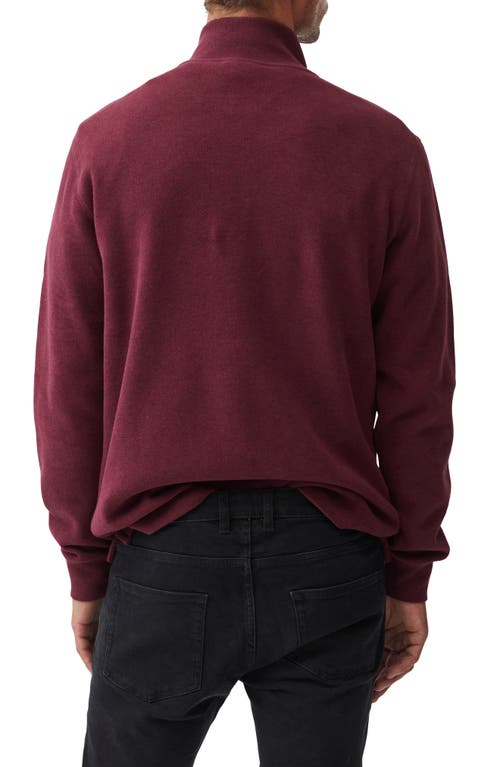 Rodd & Gunn Alton Ave Quarter Zip Sweater In Berry