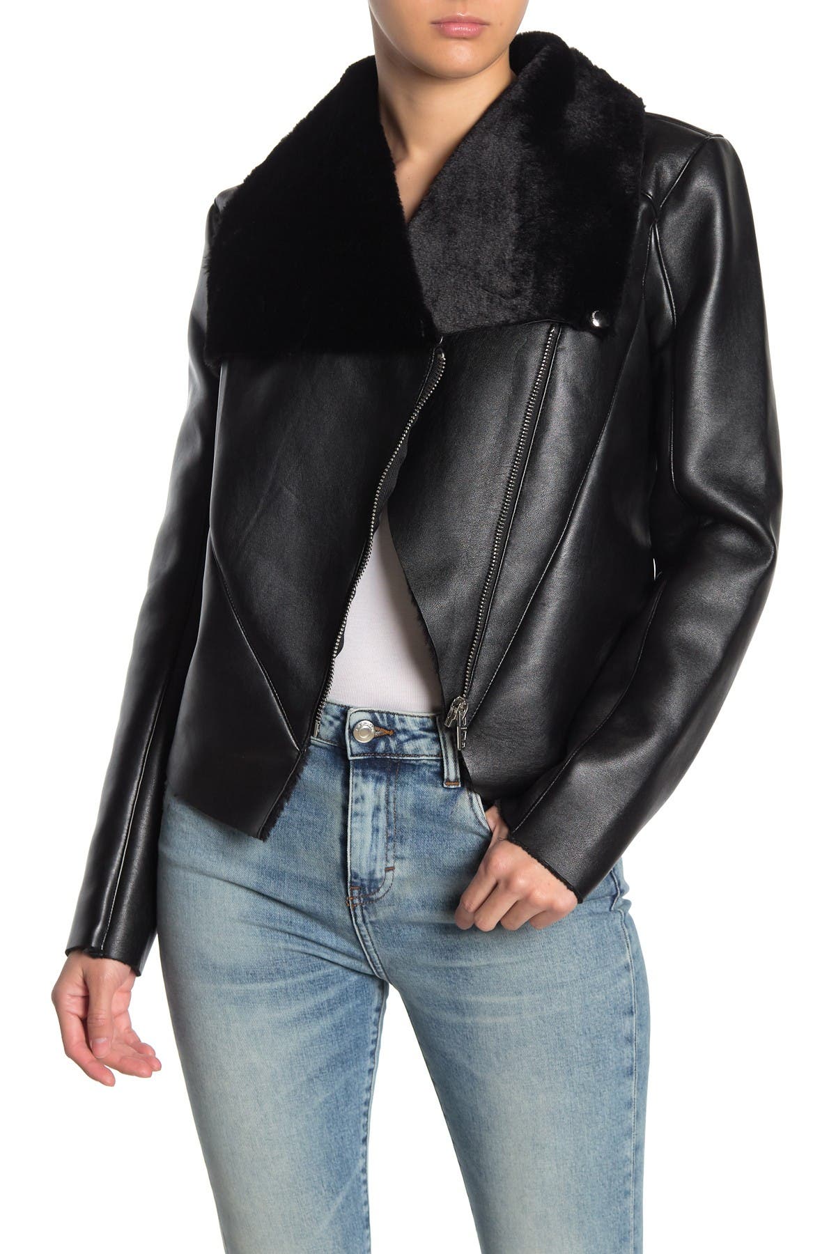 leather jacket lined with fur