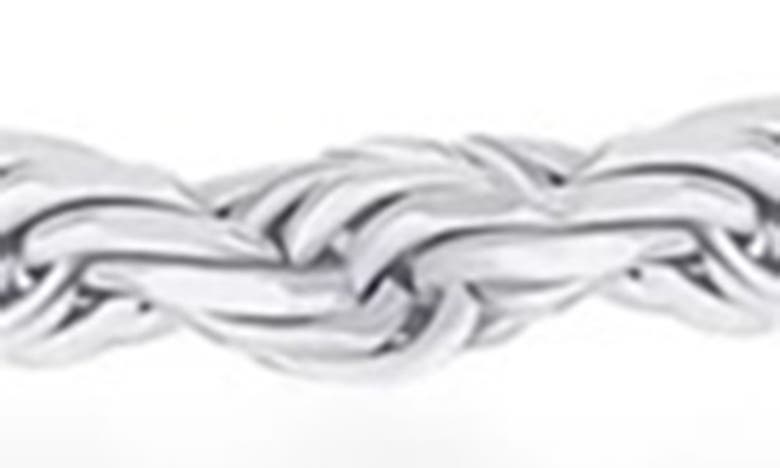 A & M Sterling Silver Rope Chain Necklace In Silver
