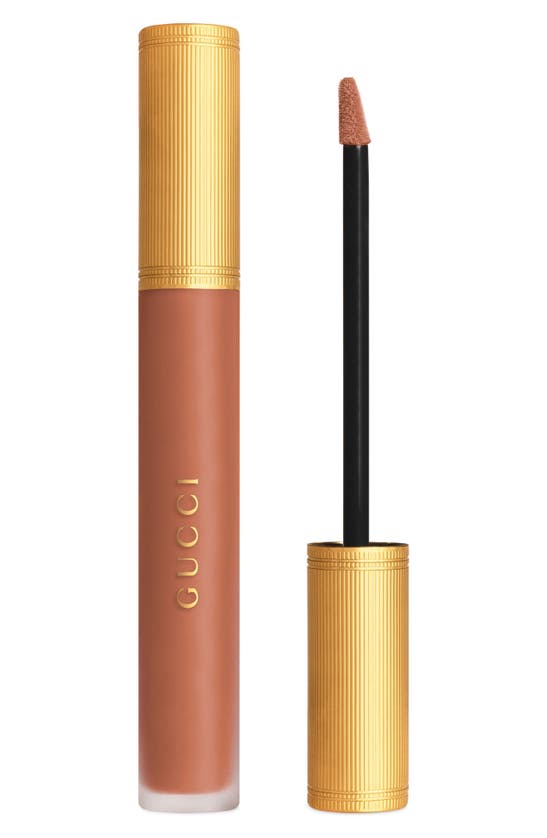 Shop Gucci Rouge À Lèvres Liquid Matte Lipstick In 315 May Peach