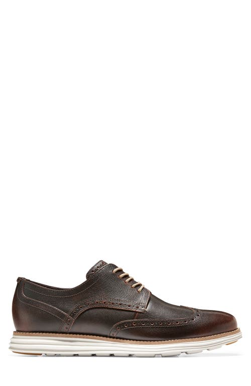 Shop Cole Haan Originalgrand Wingtip Derby In Ch Natural Tan/silver