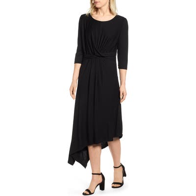 Bobeau Clara Twist Front Asymmetrical Dress