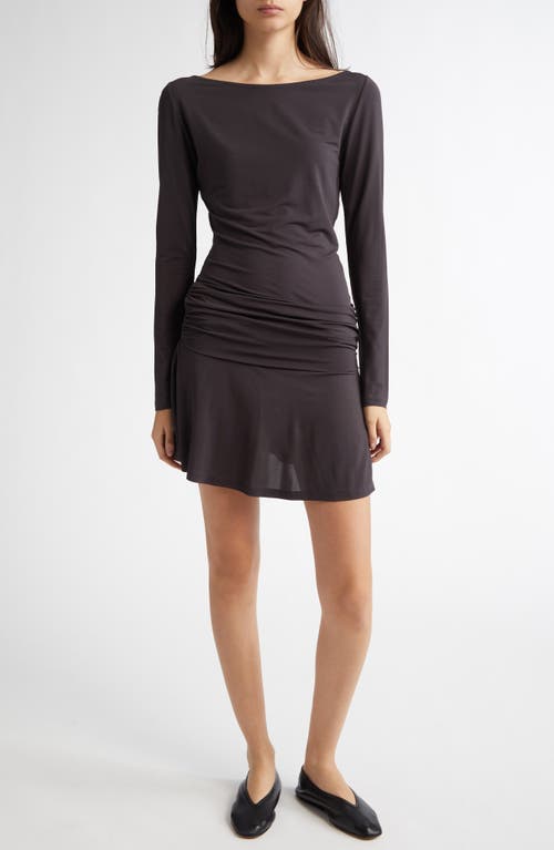 Paloma Wool Salina Ruched Long Sleeve Jersey Dress in Grey 