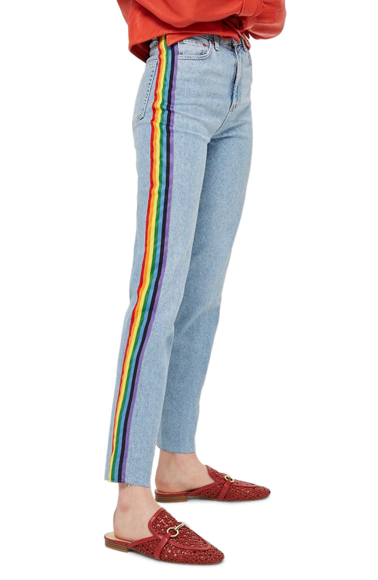 rainbow jeans topshop