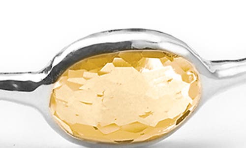 Ippolita Rock Candy Citrine Station Bangle In Silver