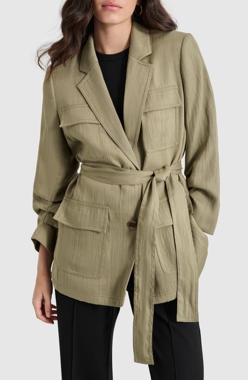DKNY Weathered Twill Belted Jacket at Nordstrom,