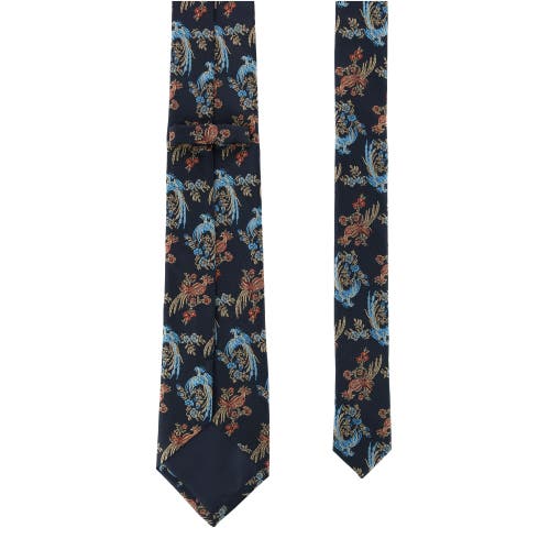 Trafalgar Birds Of Prosperity Silk Necktie In Black