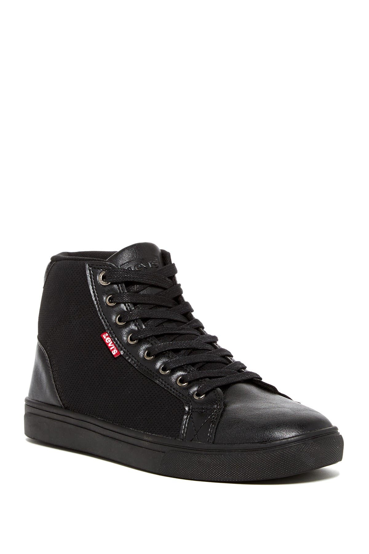 levi's black high top shoes
