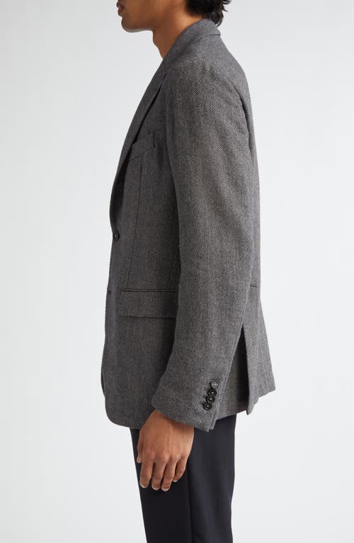 Shop Massimo Alba Herringbone Virgin Wool & Linen Sport Coat In Grey Multi