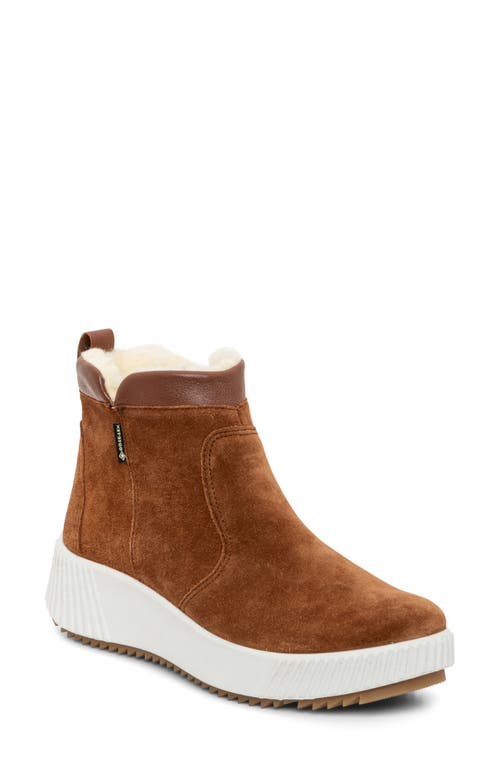 Shop Ara Dahlia Waterproof Faux Fur Lined Sneaker In Brown