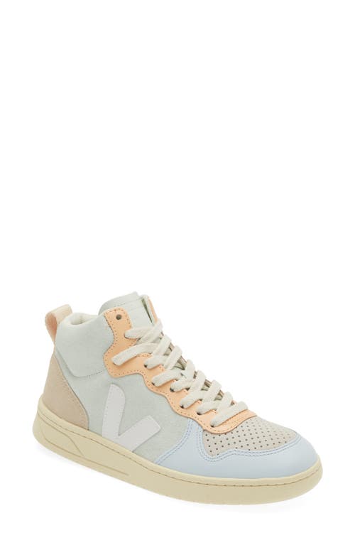 Veja V-15 High Top Sneaker Jade White-Multico at Nordstrom,