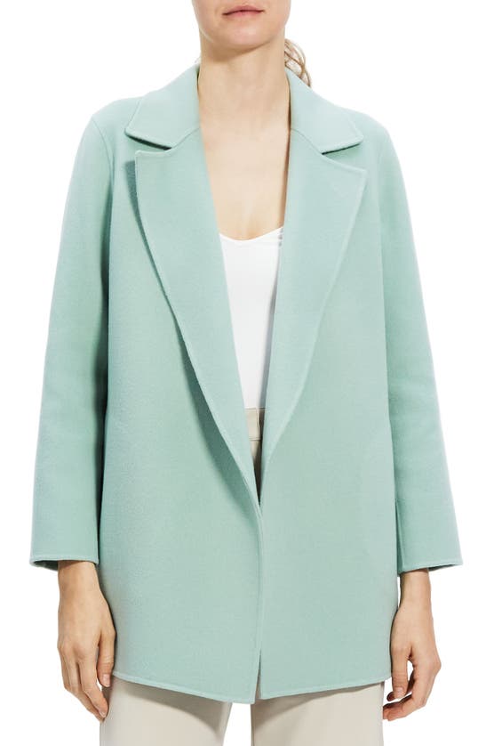 Theory Women's Clairene Wool-cashmere Coat In Silver Mint