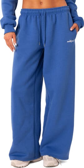 EDIKTED Breanna Low Rise Wide Leg Sweatpants | Nordstrom