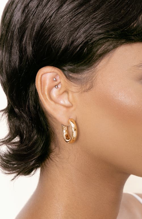 Ettika Small Thick Classic Hoop Earrings In Gold