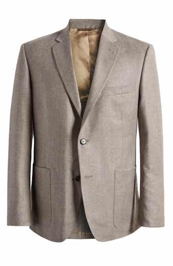 Brooks Brothers Men's Regent Classic-Fit Wool-Silk-Linen Hopsack Sport Coat, Multi-Check | Size 44 Regular
