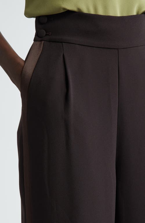 St John St. John Collection Satin Back Crepe Wide Leg Pants In Mocha