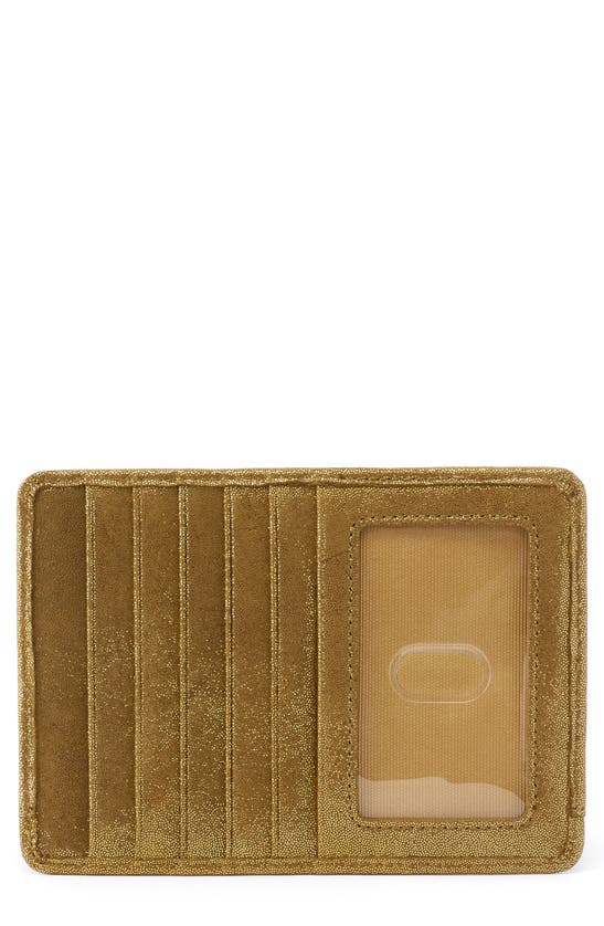 Hobo Euro Slide Leather Credit Card Case In Shimmer