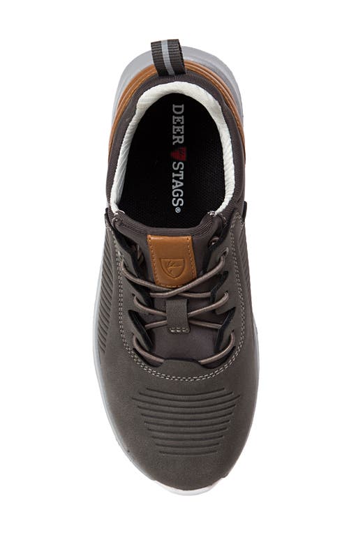 Shop Deer Stags Kids' Jack Jr. Bungee Sneaker In Grey/brown