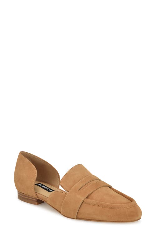 Nine West Gorel d'Orsay Pointed Toe Flat Dark Natural at Nordstrom,