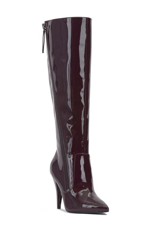 Alessa Knee High Pointed Toe Boot in Petit Sirah