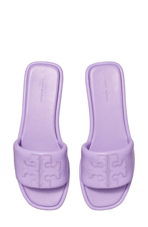 Shop Tory Burch Double-t Leather Sport Slide Sandal In Lavender Cloud